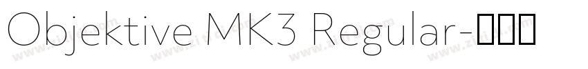 Objektive MK3 Regular字体转换